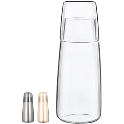 OEM 1 Carafe À Eau, Verre, 750 Ml, Couvercle Multifonction, Transparent, Chambre, Salle De Bain - Publicité OEM 1 Carafe À Eau, Verre, 750 Ml, Couvercle Multifonction, Transparent, Chambre, Salle De Bain - Publicité