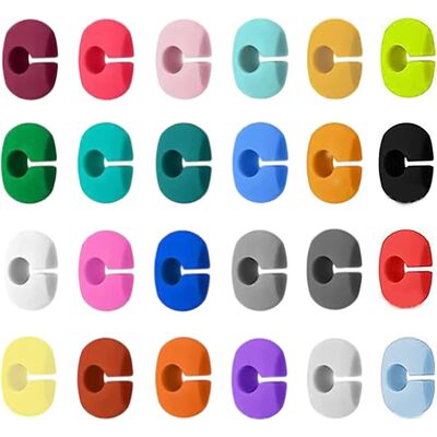COSTJJ 24 Pcs Marqueur Silicone De Verre, Marqueurs De Verres À Vin Réutilisables Marqueurs, Gel De Silice Bière Marqueurs De Boisson Pour Verre À Champagne, Pour Diverses Tasses, Fournitures De Décoration - Publicité COSTJJ 24 Pcs Marqueur Silicone De Verre, Marqueurs De Verres À Vin Réutilisables Marqueurs, Gel De Silice Bière Marqueurs De Boisson Pour Verre À Champagne, Pour Diverses Tasses, Fournitures De Décoration - Publicité
