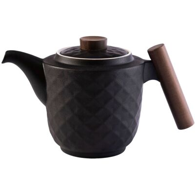 OEM Carafe Moderne En Porcelaine Noire, 1200 Ml (1,2 L), Anse En Bois - Publicité OEM Carafe Moderne En Porcelaine Noire, 1200 Ml (1,2 L), Anse En Bois - Publicité