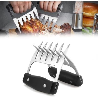 GRASSLIN 2 Griffes De Viande, Acier Inoxydable, Poignée Ergonomique, Pour Barbecue Et Cuisine - Publicité GRASSLIN 2 Griffes De Viande, Acier Inoxydable, Poignée Ergonomique, Pour Barbecue Et Cuisine - Publicité