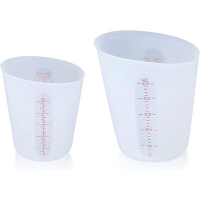 OEM Tasses À Mesurer En Silicone 250 Ml Et 500 Ml – Lot De 2 Avec Graduation Précise Pour Résine Époxy, Bricolage Et Laboratoire - Publicité OEM Tasses À Mesurer En Silicone 250 Ml Et 500 Ml – Lot De 2 Avec Graduation Précise Pour Résine Époxy, Bricolage Et Laboratoire - Publicité