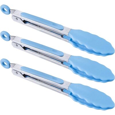 OEM Lot De 3 Pinces En Silicone 17,8 Cm Résistantes À La Chaleur Pour Cuisine Barbecue Et Alimentaire - Publicité OEM Lot De 3 Pinces En Silicone 17,8 Cm Résistantes À La Chaleur Pour Cuisine Barbecue Et Alimentaire - Publicité