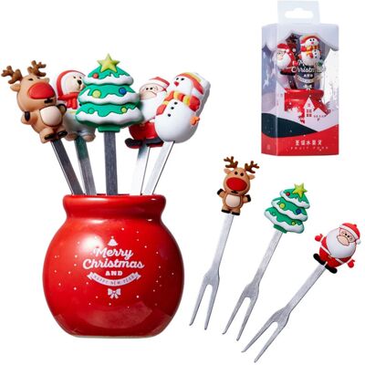 OEM Fourchette À Salade De Fruits En Silicone Pour Noël, Fourchette Alimentaire Pour Enfants En Acier Inoxydable Avec Porte-gobelet En Céramique, Cadeau Réutilisable.-crezuo - Publicité OEM Fourchette À Salade De Fruits En Silicone Pour Noël, Fourchette Alimentaire Pour Enfants En Acier Inoxydable Avec Porte-gobelet En Céramique, Cadeau Réutilisable.-crezuo - Publicité