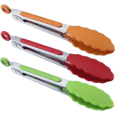 OEM Lot De 3 Pinces Verrouillables En Silicone, 17,8 Cm, Résistantes À La Chaleur, Pour Cuisine Et Service - Publicité OEM Lot De 3 Pinces Verrouillables En Silicone, 17,8 Cm, Résistantes À La Chaleur, Pour Cuisine Et Service - Publicité