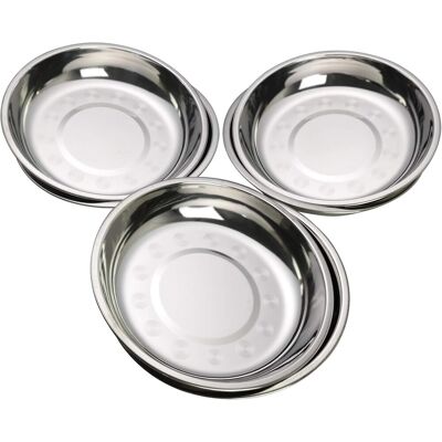 GRASSLIN Lot De 6 Assiettes, Acier Inoxydable, Forme Ronde, 20 Cm Diamètre, Cuisine, Barbecue, Camping - Publicité GRASSLIN Lot De 6 Assiettes, Acier Inoxydable, Forme Ronde, 20 Cm Diamètre, Cuisine, Barbecue, Camping - Publicité