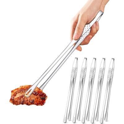 GRASSLIN Lot De 6 Pinces, 28 Cm Acier Inoxydable, Design Yakiniku, Pour Barbecue Coréen, Cuisine Quotidienne - Publicité GRASSLIN Lot De 6 Pinces, 28 Cm Acier Inoxydable, Design Yakiniku, Pour Barbecue Coréen, Cuisine Quotidienne - Publicité