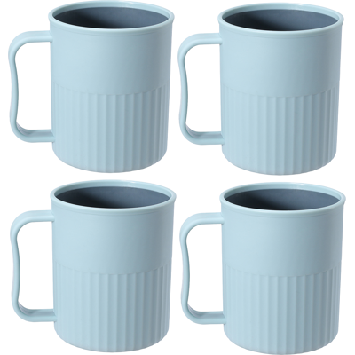 ALVIOR Tasse En Plastique - Tasse À Café Avec Poignée - Fabriquée À Base De Paille De Blé Et Pp - 10 5 X 8 8 X 7 8 Cm - Pour Eau Café Lait Jus Thé - 4 Pièces - Publicité ALVIOR Tasse En Plastique - Tasse À Café Avec Poignée - Fabriquée À Base De Paille De Blé Et Pp - 10 5 X 8 8 X 7 8 Cm - Pour Eau Café Lait Jus Thé - 4 Pièces - Publicité