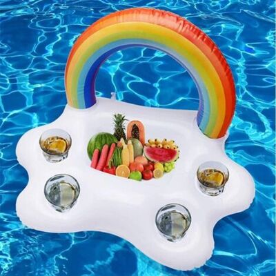 SCORPIO Porte-gobelet Gonflable Arc-en-ciel Nuage Flottant Pour Salade De Fruits - Bar De Table - Bar - Piscine - Float Party - Piscine - Boissons Flottantes D'Été - Porte Bouteille - Publicité SCORPIO Porte-gobelet Gonflable Arc-en-ciel Nuage Flottant Pour Salade De Fruits - Bar De Table - Bar - Piscine - Float Party - Piscine - Boissons Flottantes D'Été - Porte Bouteille - Publicité