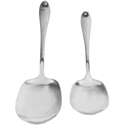 LISATR Lot De 2 Cuillères De Service En Acier Inoxydable, Style Italien Ou Occidental, Cuillères De Service Courantes (cuillères À Vaisselle).-2pcs-silver - Publicité LISATR Lot De 2 Cuillères De Service En Acier Inoxydable, Style Italien Ou Occidental, Cuillères De Service Courantes (cuillères À Vaisselle).-2pcs-silver - Publicité