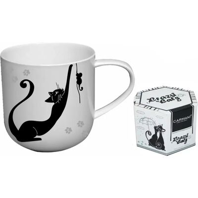 OEM Mug Carmani - Chats Noirs Et Blancs - Publicité OEM Mug Carmani - Chats Noirs Et Blancs - Publicité