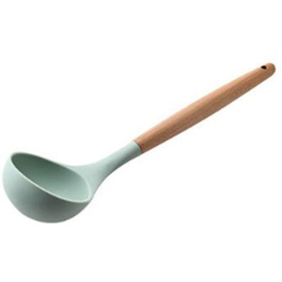 MCKENSA Louche À Soupe, Cuillère De Service, Poignée Ergonomique En Silicone, Résistante À La Chaleur, Avec Manche En Bois, Ustensiles De Cuisine Pour La Maison - Publicité MCKENSA Louche À Soupe, Cuillère De Service, Poignée Ergonomique En Silicone, Résistante À La Chaleur, Avec Manche En Bois, Ustensiles De Cuisine Pour La Maison - Publicité