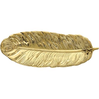 OEM Plateau Décoratif En Céramique Forme Feuille, Orné Plumes Réalistes, Pour Bijoux, Bibelots, Fruits (25x18 Cm) - Publicité OEM Plateau Décoratif En Céramique Forme Feuille, Orné Plumes Réalistes, Pour Bijoux, Bibelots, Fruits (25x18 Cm) - Publicité
