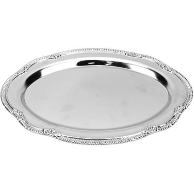 WEYTOLL Plateau À Dessert Gravé, Assiette De Service De Style Cour Vintage, En Métal Décoratif Pour Fête, Mariage, Thé De L'Après-midi, Collations, Présentoir De Fruits, Petit - Publicité WEYTOLL Plateau À Dessert Gravé, Assiette De Service De Style Cour Vintage, En Métal Décoratif Pour Fête, Mariage, Thé De L'Après-midi, Collations, Présentoir De Fruits, Petit - Publicité