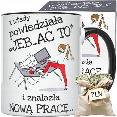 OEM Mug Noir En Cadeau De Départ, Adieu À Un Collègue De Travail. Putain De Merde - Publicité OEM Mug Noir En Cadeau De Départ, Adieu À Un Collègue De Travail. Putain De Merde - Publicité