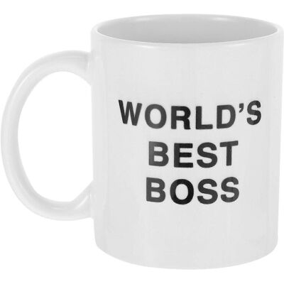 LISATR Mug En Céramique 350 Ml Dunder Mifflin « Meilleur Patron Du Monde » - Tasse À Café/à Eau Personnalisée Pour Le Bureau (blanc)-9.5x8cm-white - Publicité LISATR Mug En Céramique 350 Ml Dunder Mifflin « Meilleur Patron Du Monde » - Tasse À Café/à Eau Personnalisée Pour Le Bureau (blanc)-9.5x8cm-white - Publicité