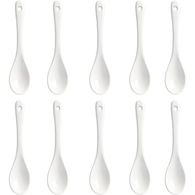 OEM 10 Stuks Porseleinen Eierlepels 13 X 2,5 Cm, Witte Keramische Lepel, Jamlepel, Theelepel, Koffielepel, Dessertlepel, Porseleinen Lepel, Klein, Suikerlepel Voor Desserts, Koffie, Yoghurt Meer, Wit - Publicité OEM 10 Stuks Porseleinen Eierlepels 13 X 2,5 Cm, Witte Keramische Lepel, Jamlepel, Theelepel, Koffielepel, Dessertlepel, Porseleinen Lepel, Klein, Suikerlepel Voor Desserts, Koffie, Yoghurt Meer, Wit - Publicité