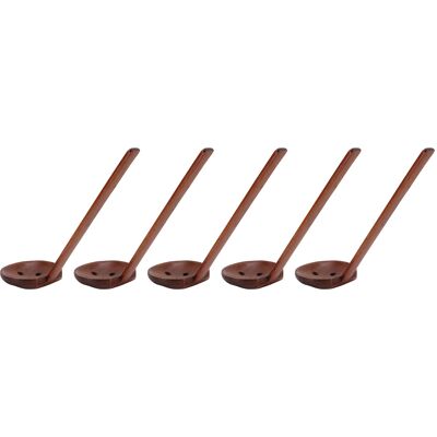 LBVIE Lot De 5 Cuillères En Bois Avec Manche Robuste, Polies À La Main, Légères, Imitation Écaille De Tortue Japonaise, Idéales Pour Les Restaurants Et Les Cadeaux. Avec Trous. Publicité LBVIE Lot De 5 Cuillères En Bois Avec Manche Robuste, Polies À La Main, Légères, Imitation Écaille De Tortue Japonaise, Idéales Pour Les Restaurants Et Les Cadeaux. Avec Trous. Publicité