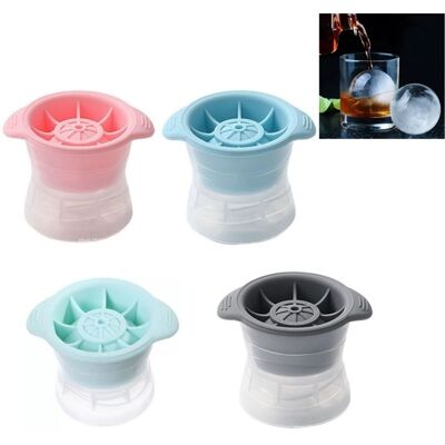 Cellfast Lot De 4 Moules À Glaçons Ronds De 2,36 Pouces, En Silicone, Pour Whisky, Quatre Couleurs - Publicité Cellfast Lot De 4 Moules À Glaçons Ronds De 2,36 Pouces, En Silicone, Pour Whisky, Quatre Couleurs - Publicité