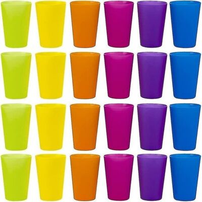FANGMEDIA 24 Gobelets En Plastique Réutilisables, 6 Gobelets En Plastique De Couleurs Vives Pour Enfants, Camping - Publicité FANGMEDIA 24 Gobelets En Plastique Réutilisables, 6 Gobelets En Plastique De Couleurs Vives Pour Enfants, Camping - Publicité