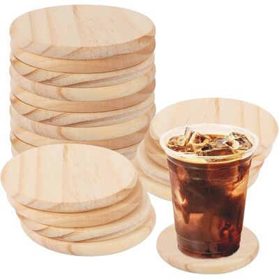 OEM Lot De 36 Sous-verres, Bois, 10x10 Cm, Pin Naturel, Antidérapant, Pour Boissons, Maison - Publicité OEM Lot De 36 Sous-verres, Bois, 10x10 Cm, Pin Naturel, Antidérapant, Pour Boissons, Maison - Publicité