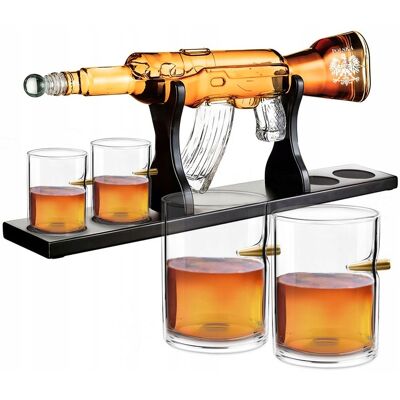 OEM Coffret À Whisky Avec Carafe, Fusil Et 4 Verres, Gravure, Cadeau D'Anniversaire Ou De Fêtes - Publicité OEM Coffret À Whisky Avec Carafe, Fusil Et 4 Verres, Gravure, Cadeau D'Anniversaire Ou De Fêtes - Publicité