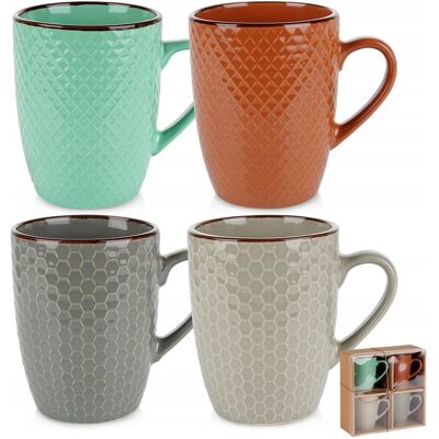 OEM Coffret Cadeau De 4 Grandes Tasses À Café Ou À Thé - Publicité OEM Coffret Cadeau De 4 Grandes Tasses À Café Ou À Thé - Publicité