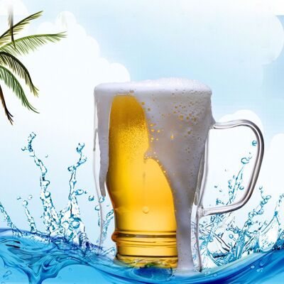 MCKENSA Mug En Verre Transparent Avec Anse, Idéal Pour Boire, Boire, Boire Du Thé Ou Du Café, Blanc, 550 Ml - Publicité MCKENSA Mug En Verre Transparent Avec Anse, Idéal Pour Boire, Boire, Boire Du Thé Ou Du Café, Blanc, 550 Ml - Publicité