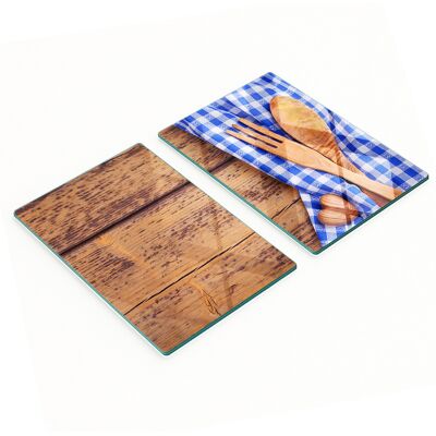 OEM Planches En Verre Résistantes Et Élégantes Avec Couverts En Bois À Motifs 2x40x52 Cm - Publicité OEM Planches En Verre Résistantes Et Élégantes Avec Couverts En Bois À Motifs 2x40x52 Cm - Publicité
