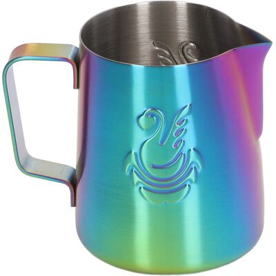 WEYTOLL Pichet Mousseur À Lait 380ml, Qualité Alimentaire, Bec Aigle En Acier Inoxydable, Tasse Multifonction Pour Crème Latte Éblouissante - Publicité WEYTOLL Pichet Mousseur À Lait 380ml, Qualité Alimentaire, Bec Aigle En Acier Inoxydable, Tasse Multifonction Pour Crème Latte Éblouissante - Publicité