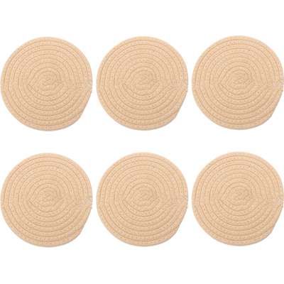 HERUSI Dessous De Verre Tissés À La Main, Absorbants, Ronds, Résistants À La Chaleur, Ultra-absorbants, Gris Clair - Publicité HERUSI Dessous De Verre Tissés À La Main, Absorbants, Ronds, Résistants À La Chaleur, Ultra-absorbants, Gris Clair - Publicité