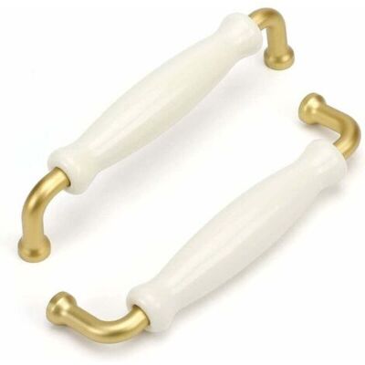 SCORPIO 10pcs Poignée De Meubles Doré Chaud Poignée De Meubles De Cuisine Poignée De Meubles Vintage Coiffeuse Poignée Blanche Armoire Poignée En Porcelaine Centre 128mm - Publicité SCORPIO 10pcs Poignée De Meubles Doré Chaud Poignée De Meubles De Cuisine Poignée De Meubles Vintage Coiffeuse Poignée Blanche Armoire Poignée En Porcelaine Centre 128mm - Publicité