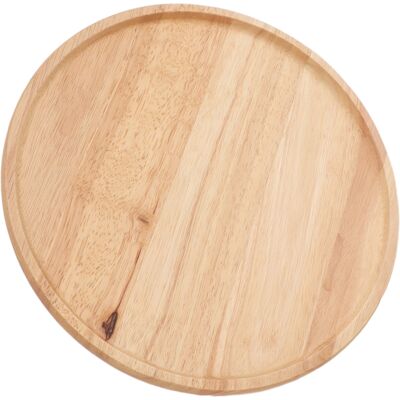 MCKENSA Plateau Rond En Bois De 30 Cm, Style Simple, Plateau De Service Stable Pour Le Petit-déjeuner, Les Pizzas, Les Fruits Et Les En-cas - Publicité MCKENSA Plateau Rond En Bois De 30 Cm, Style Simple, Plateau De Service Stable Pour Le Petit-déjeuner, Les Pizzas, Les Fruits Et Les En-cas - Publicité