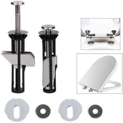 SCORPIO Juego De Repuesto De Tornillos Universales Para Asiento De Inodoro De 2 Piezas, Tornillos De Bisagra Para Asiento De Inodoro De Acero Inoxidable De Alta Resistencia Con Arandelas De Metal En Do - Publicité SCORPIO Juego De Repuesto De Tornillos Universales Para Asiento De Inodoro De 2 Piezas, Tornillos De Bisagra Para Asiento De Inodoro De Acero Inoxidable De Alta Resistencia Con Arandelas De Metal En Do - Publicité