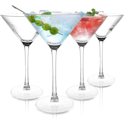 OEM Lot De 4 Verre À Martini,250 Ml,cristal Transparent,usage Restaurant,soirée Maison - Publicité OEM Lot De 4 Verre À Martini,250 Ml,cristal Transparent,usage Restaurant,soirée Maison - Publicité
