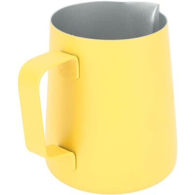 MCKENSA Pichet À Mousser Le Lait En Acier Inoxydable 380 Ml Avec Bec Verseur Pointu, Ustensiles À Café Jaunes - Publicité MCKENSA Pichet À Mousser Le Lait En Acier Inoxydable 380 Ml Avec Bec Verseur Pointu, Ustensiles À Café Jaunes - Publicité