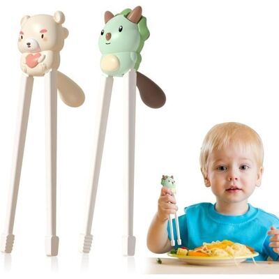Cellfast Baguettes - Enfant - Matériaux Sûrs - Aide À L'Apprentissage - 2 Paires D'Animaux - Publicité Cellfast Baguettes - Enfant - Matériaux Sûrs - Aide À L'Apprentissage - 2 Paires D'Animaux - Publicité