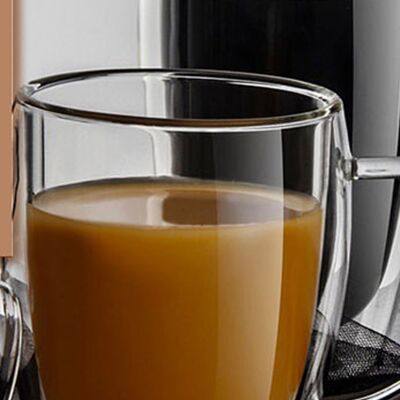 YUDO Tasse À Café Transparente À Double Paroi Isolante Avec Couvercle - Design Épais - Publicité YUDO Tasse À Café Transparente À Double Paroi Isolante Avec Couvercle - Design Épais - Publicité