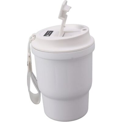 MCKENSA Mug En Métal 450 Ml, Blanc, En Silicone Alimentaire Double Paroi Antidérapant, En Acier Inoxydable, Idéal Pour Le Camping, Les Voyages Et La Voiture. Publicité MCKENSA Mug En Métal 450 Ml, Blanc, En Silicone Alimentaire Double Paroi Antidérapant, En Acier Inoxydable, Idéal Pour Le Camping, Les Voyages Et La Voiture. Publicité