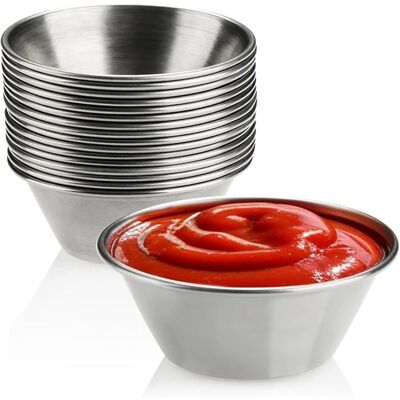OEM 16 Pièces Bols À Sauce En Acier Inoxydable, Ø 6 Cm, 35 Ml, Pour Trempettes Et Accompagnements, Idéal Apéritif Et Barbecue - Publicité OEM 16 Pièces Bols À Sauce En Acier Inoxydable, Ø 6 Cm, 35 Ml, Pour Trempettes Et Accompagnements, Idéal Apéritif Et Barbecue - Publicité