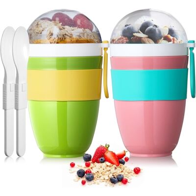 ALVIOR Salad Bowl - 500 Ml - With Compartment - Microwave Dishwasher Freezer Safe - For Yogurt Cereal Soup - 1 Piece - Publicité ALVIOR Salad Bowl - 500 Ml - With Compartment - Microwave Dishwasher Freezer Safe - For Yogurt Cereal Soup - 1 Piece - Publicité