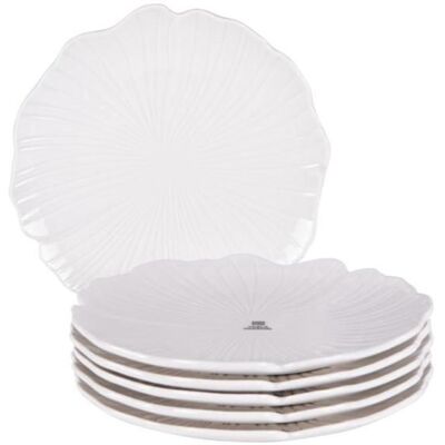 OEM 6 Assiettes À Dessert Ginkgo, Porcelaine Blanche 20 Cm, Design Feuille De Ginkgo, Pour Service Élégant En Salle À Manger - Publicité OEM 6 Assiettes À Dessert Ginkgo, Porcelaine Blanche 20 Cm, Design Feuille De Ginkgo, Pour Service Élégant En Salle À Manger - Publicité