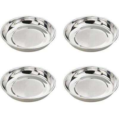 OEM 4 Pièces Assiettes Inox, Plats Ronds, Assiettes Plates, Assiettes À Dessert, Pour Usage Quotidien Et Événements - Publicité OEM 4 Pièces Assiettes Inox, Plats Ronds, Assiettes Plates, Assiettes À Dessert, Pour Usage Quotidien Et Événements - Publicité