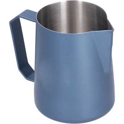 MCKENSA Pichet À Lait En Acier Inoxydable 304 Durable Avec Bec Verseur Pointu Et Poignée Inclinée, Bleu, 600 Ml (sans Étiquette) - Publicité MCKENSA Pichet À Lait En Acier Inoxydable 304 Durable Avec Bec Verseur Pointu Et Poignée Inclinée, Bleu, 600 Ml (sans Étiquette) - Publicité