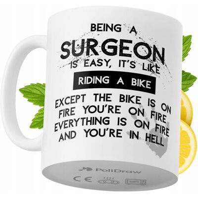 OEM Mug Humoristique Pour Chirurgien, Avec Texte Amusant Et Design Graphique. Idéal Pour Les Anniversaires, Les Fêtes Et Les Occasions Spéciales. Mug Premium Pour La Maison, Le Bureau Et Le Travail. Blanc - Publicité OEM Mug Humoristique Pour Chirurgien, Avec Texte Amusant Et Design Graphique. Idéal Pour Les Anniversaires, Les Fêtes Et Les Occasions Spéciales. Mug Premium Pour La Maison, Le Bureau Et Le Travail. Blanc - Publicité
