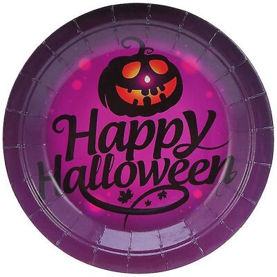 YUDO Lot De 10 Assiettes En Papier Amusantes Pour Décorations D'Halloween - Publicité YUDO Lot De 10 Assiettes En Papier Amusantes Pour Décorations D'Halloween - Publicité