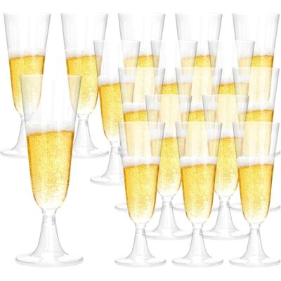 OEM 50 Pièces Flute Coupe Champagne Plastique, 160 Ml Verre A Champagne Reutilisable Transparent, Verre Gobelet À Biere Vin Cocktail, Pour Fêtes, Mariages, Noël - Publicité OEM 50 Pièces Flute Coupe Champagne Plastique, 160 Ml Verre A Champagne Reutilisable Transparent, Verre Gobelet À Biere Vin Cocktail, Pour Fêtes, Mariages, Noël - Publicité