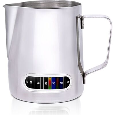 OEM Mousseur À Lait De 350 Ml (12 Oz) Avec Affichage De La Température, En Acier Inoxydable, Livré Avec Un Mousseur À Lait/tasse, Adapté Au Latte Art Et À L'Utilisation Par Les Baristas. Publicité OEM Mousseur À Lait De 350 Ml (12 Oz) Avec Affichage De La Température, En Acier Inoxydable, Livré Avec Un Mousseur À Lait/tasse, Adapté Au Latte Art Et À L'Utilisation Par Les Baristas. Publicité