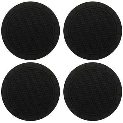 FATRD Lot De 4 Sous-verres Pratiques Pour Voiture, Sous-verres Simples Pour Boissons-7x7cm-black - Publicité FATRD Lot De 4 Sous-verres Pratiques Pour Voiture, Sous-verres Simples Pour Boissons-7x7cm-black - Publicité