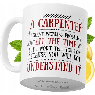OEM Mug Humoristique Pour Charpentier, Avec Un Texte Amusant Et Un Design Graphique Original. Idéal Pour Les Anniversaires, Les Fêtes Et Les Occasions Spéciales. Mug Premium Pour La Maison, Le Bureau Et L - Publicité OEM Mug Humoristique Pour Charpentier, Avec Un Texte Amusant Et Un Design Graphique Original. Idéal Pour Les Anniversaires, Les Fêtes Et Les Occasions Spéciales. Mug Premium Pour La Maison, Le Bureau Et L - Publicité