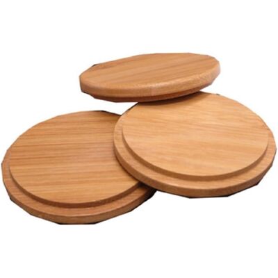 ALVIOR Couvercle En Bois Pour Tasse - Couvercle En Bambou Pour Mug Et Verre À Thé - Lot De 4 - Publicité ALVIOR Couvercle En Bois Pour Tasse - Couvercle En Bambou Pour Mug Et Verre À Thé - Lot De 4 - Publicité